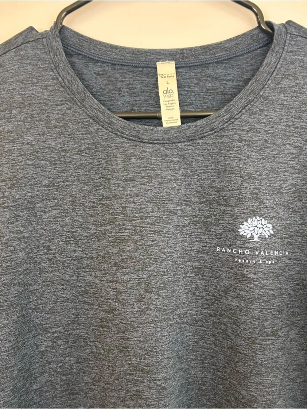 Alo Yoga Blue Pullover Rancho Valencia Resort/Spa Long Sleeve T-shirt Large